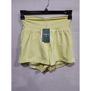 Halara NWT Softlyzero Airy Shorts Womens Size M Yellow, Athleisure‎ Pull On